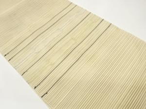 絽綴れ横段に抽象模様織出し名古屋帯